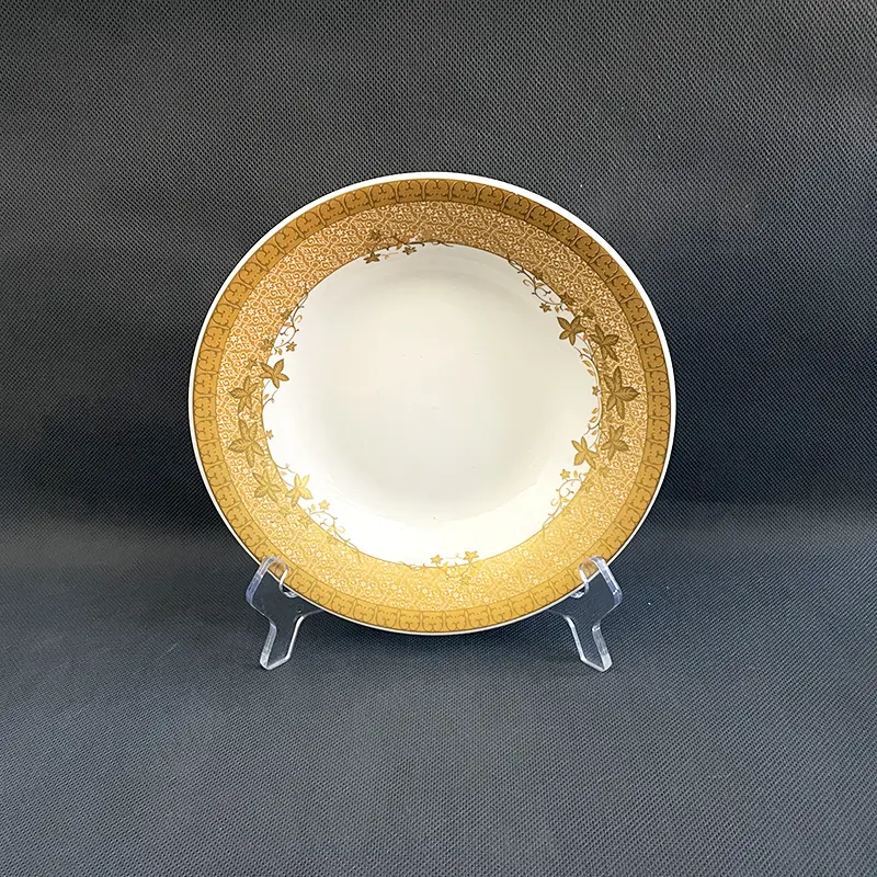 Gold Rim Porcelain Bowl Plate Promotional Gifts Wholesale