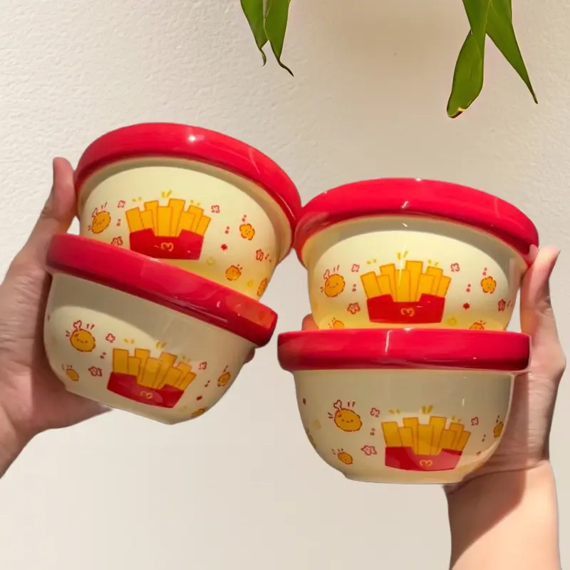 4.7-Inch Porcelain Bowl – Cute Underglaze Ceramic Rice Bowl for Fried Chicken, Desserts & Meals – Manufacturer & Supplier in China