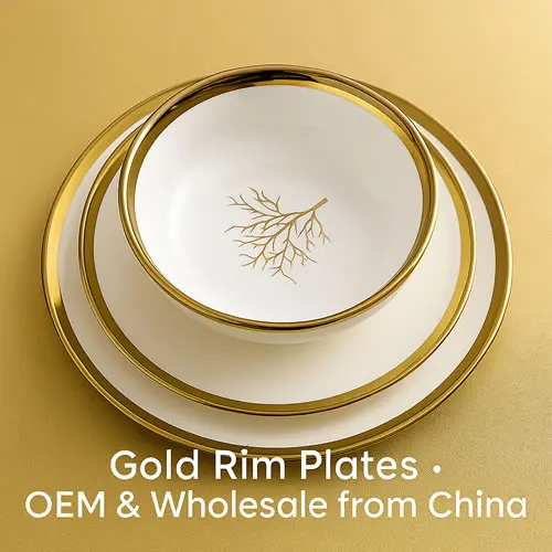 Gold Rim Plates: China's Best-Selling Golden Rim Dinner Sets for Middle Eastern Hotels and Gift Markets