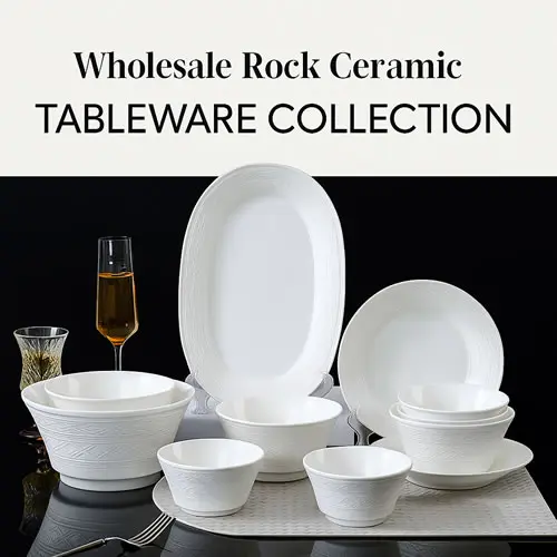 Wholesale Rock Ceramic Tableware – Bowls, Plates, Fish Platters & Saucers for Restaurants, Hotels, and Home Use