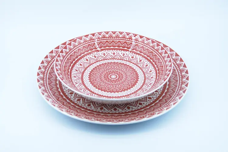 ceramic plate set vintage